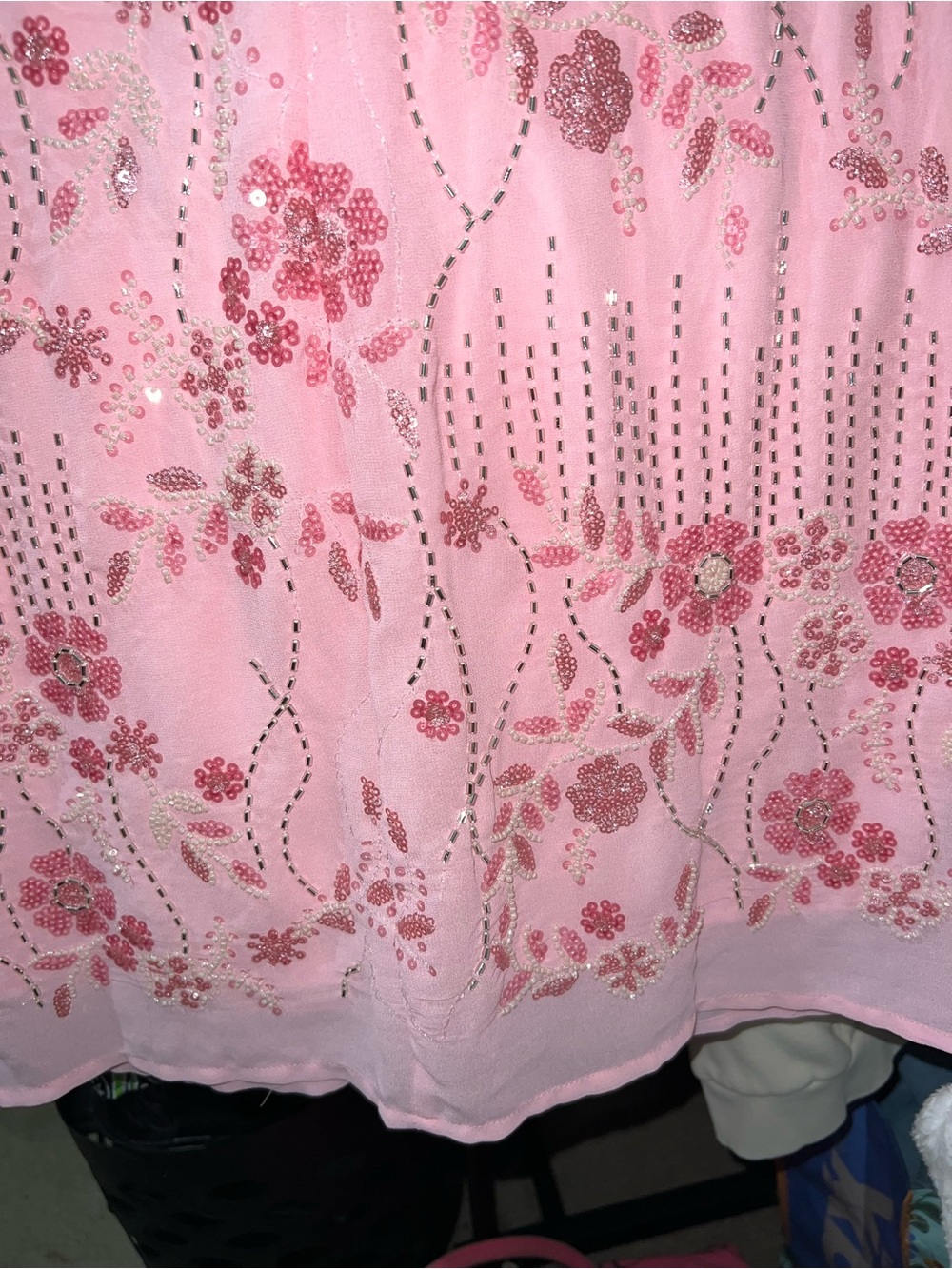 Thirty Thirty Pink Floral Sequin Slip Dress - Picture 13 of 15